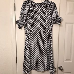 Banana Republic Navy Printed Dress